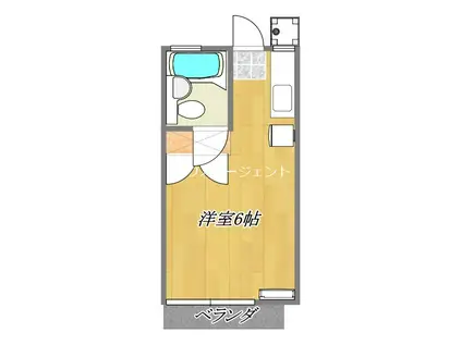 東京メトロ東西線 葛西駅 徒歩8分 2階建 築44年(ワンルーム/2階)の間取り写真