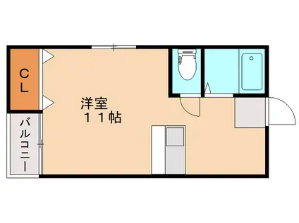 ロイヤルパレス井尻(ワンルーム/2階)の間取り写真