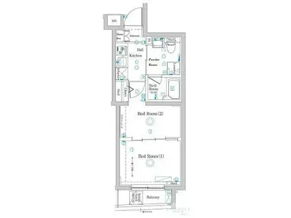 ラフィスタ志村坂上III(2K/2階)の間取り写真