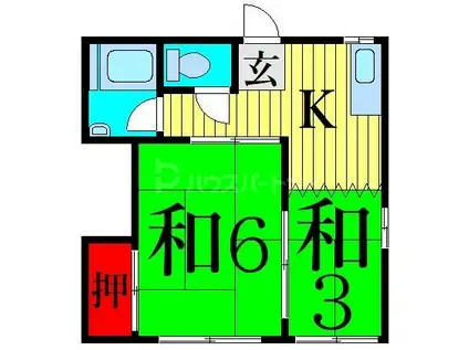 静和ハイム(2K/2階)の間取り写真