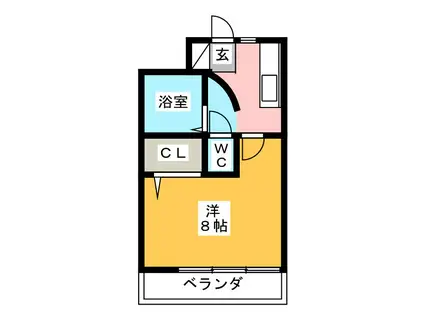 T-SQUARE(1K/1階)の間取り写真