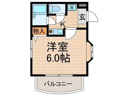 サンウィング神陽(1K/2階)の間取り写真