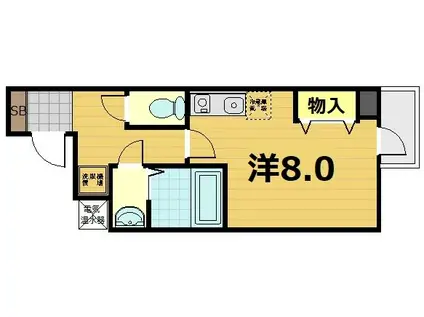 CASA FLUENTE(1K/5階)の間取り写真