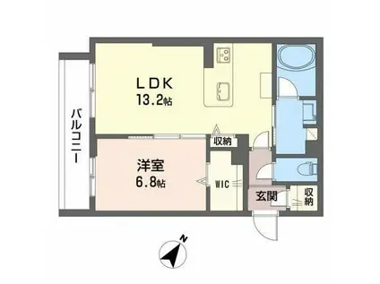 CRESTIEQ NAKADA(1LDK/1階)の間取り写真