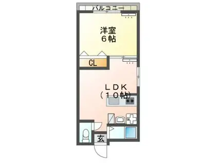 コーポ俊(1LDK/1階)の間取り写真