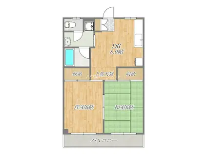ドエル北葛西(2DK/1階)の間取り写真