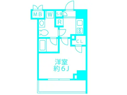 グランヴァン元住吉(1K/6階)の間取り写真