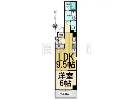 リゾナーレ マルノウチ(1LDK/10階)の間取り写真