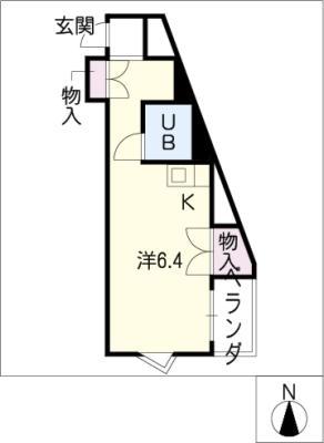 常盤マンション(ワンルーム/3階)の間取り写真