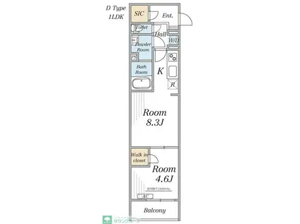 リブリ・さいたま市南区辻5(1LDK/3階)の間取り写真