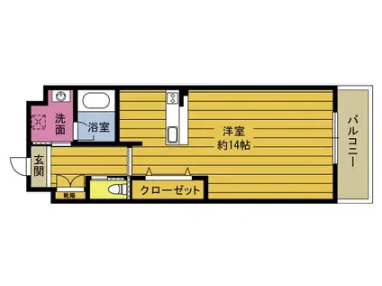 RINT7(1K/8階)の間取り写真