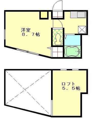 アルテ馬堀海岸(1K/1階)の間取り写真