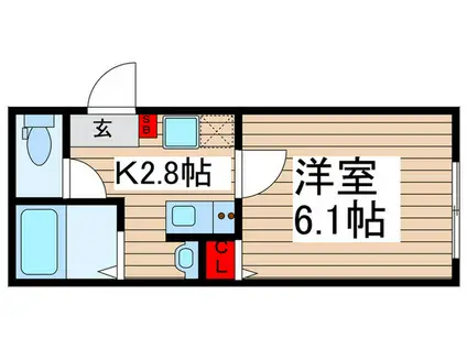 LAVIE AKITSU(1K/1階)の間取り写真