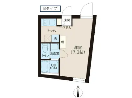 レピュア落合南長崎駅前(1K/4階)の間取り写真