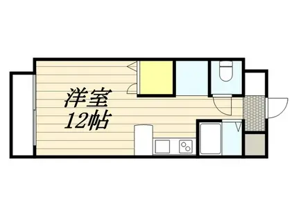 サンクスビル(ワンルーム/5階)の間取り写真