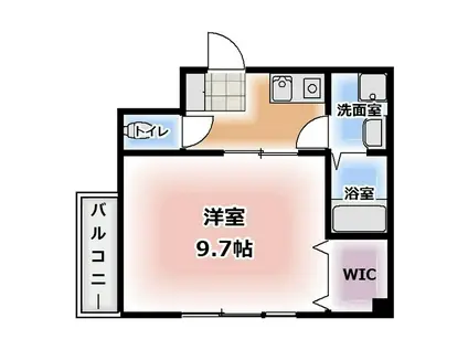 BELLA CASA(1K/5階)の間取り写真