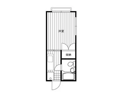 パークハイツ中島Ⅰ(1K/2階)の間取り写真
