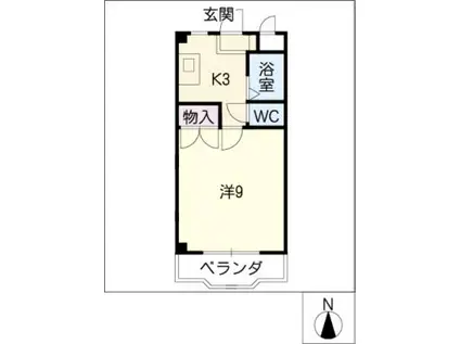 エスポワールマンション(1K/3階)の間取り写真