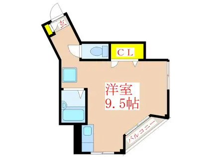 JS福重ビル(ワンルーム/3階)の間取り写真