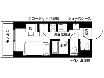 CLASSY BASE 両国(ワンルーム/6階)の間取り写真