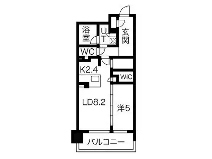 ローレルアイ名駅東(1LDK/9階)の間取り写真