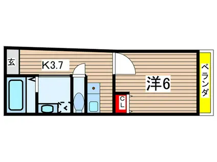 LUNA CALDO(1K/1階)の間取り写真