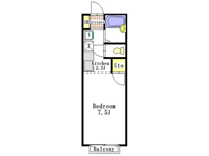 KS COMII(1K/2階)の間取り写真