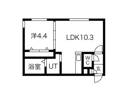 BUONA FORTUNA ASABU(1LDK/3階)の間取り写真