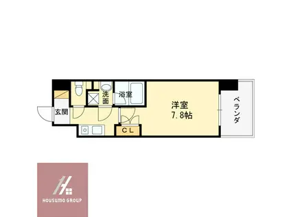 プール・トゥジュール梅田ウエスト(1K/10階)の間取り写真