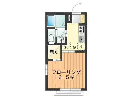コンフォートヨコタ(1K/2階)の間取り写真