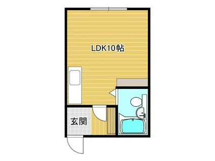 コーポムーンライトG(ワンルーム/1階)の間取り写真