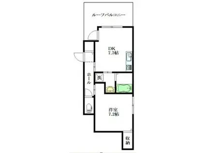 メゾン オリザ(1DK/3階)の間取り写真