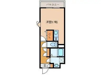 トレステーラ(ワンルーム/3階)の間取り写真