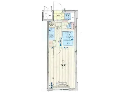 ルーブル二子多摩川(1K/5階)の間取り写真