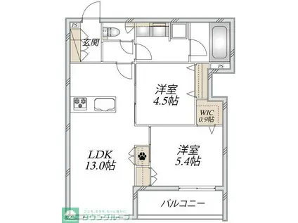 LS PLUS 豊玉中(2LDK/3階)の間取り写真