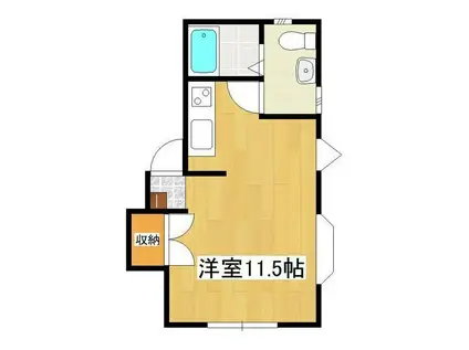 カサブランカ(ワンルーム/2階)の間取り写真