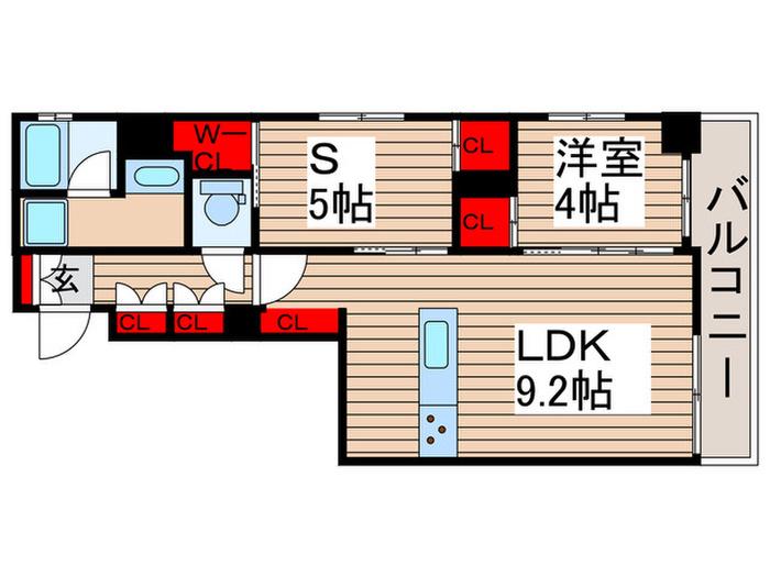 南千住レジデンス(1SLDK/1階)の間取り写真