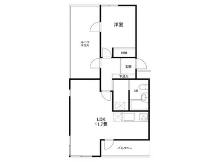 サンクテラス1(1LDK/2階)の間取り写真