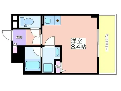 セレーノ小野原(ワンルーム/2階)の間取り写真