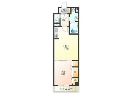 パークサイド・レジデンス(1LDK/3階)の間取り写真