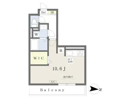 GREEN LIFE II(ワンルーム/3階)の間取り写真