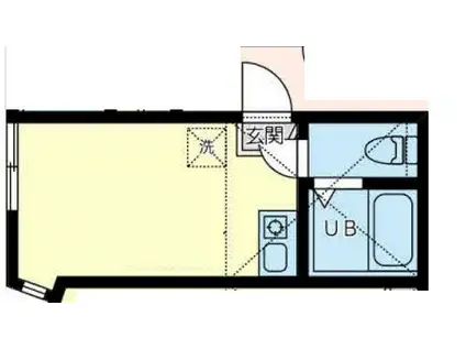 ユナイト石川町ジョルジーニョ(ワンルーム/1階)の間取り写真