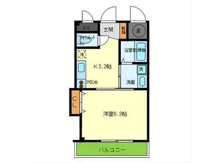 MS CUBEI(1K/3階)の間取り写真