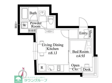 EDIT阿佐ケ谷(1LDK/2階)の間取り写真