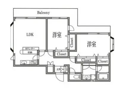 OZ′ PIARE(2LDK/2階)の間取り写真
