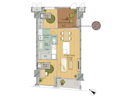 ジェーピーノイエ横浜平沼(3LDK/4階)の間取り写真