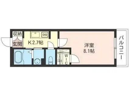 VISTA(1K/3階)の間取り写真