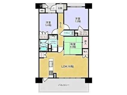 プレミスト大江ザ・レジデンス(3LDK/10階)の間取り写真