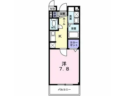 ヴェールシュマン(1K/3階)の間取り写真