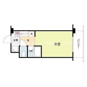 フォレストコート長瀬(ワンルーム/4階)の間取り写真